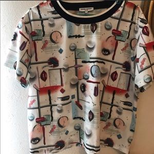 OC cyber makeup print top!